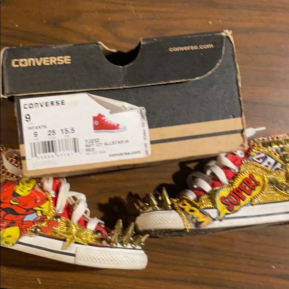 Converse bling iron man rivets gold - Picture 6 of 8
